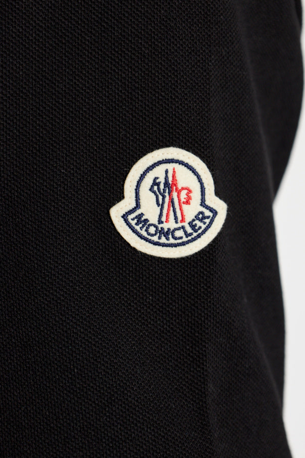 Moncler BLACK Polo with logo patch 5