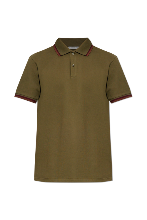 Moncler GREEN Polo with logo patch 1