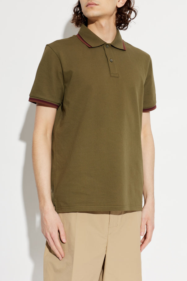 Moncler GREEN Polo with logo patch 3
