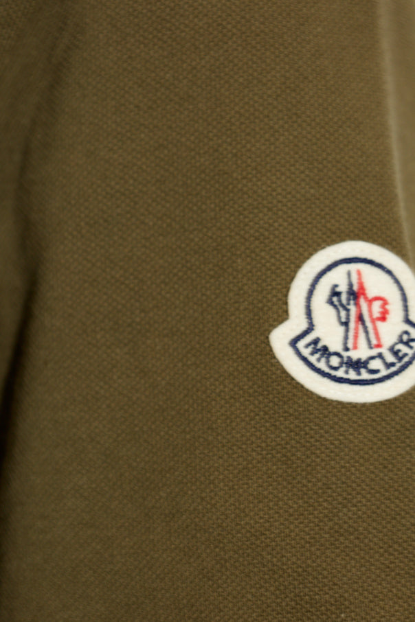 Moncler GREEN Polo with logo patch 5