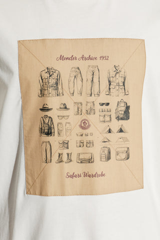 Moncler WHITE T-shirt with print 5