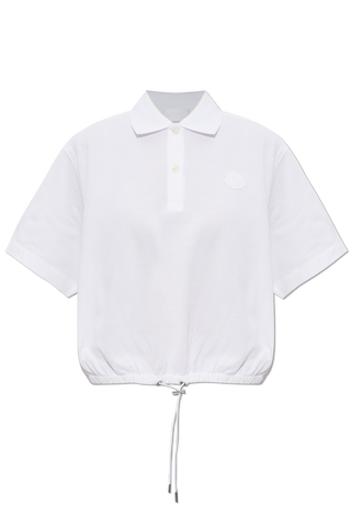 Moncler WHITE Polo with logo patch 1
