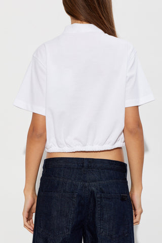 Moncler WHITE Polo with logo patch 4