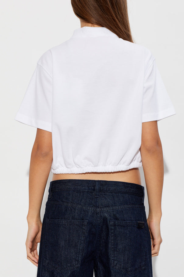 Moncler WHITE Polo with logo patch 4
