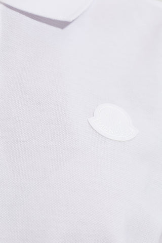 Moncler WHITE Polo with logo patch 5