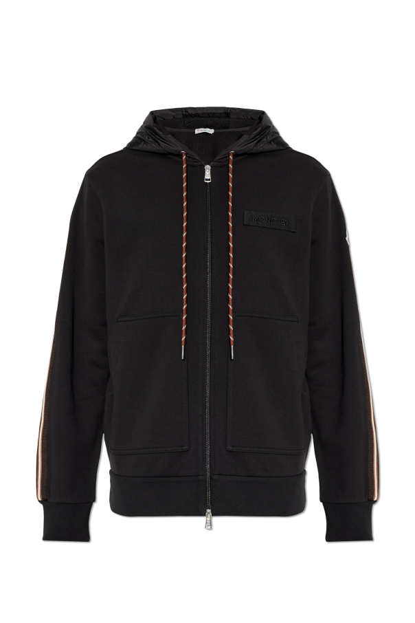 Moncler BLACK Sweatshirt with logo patch 1