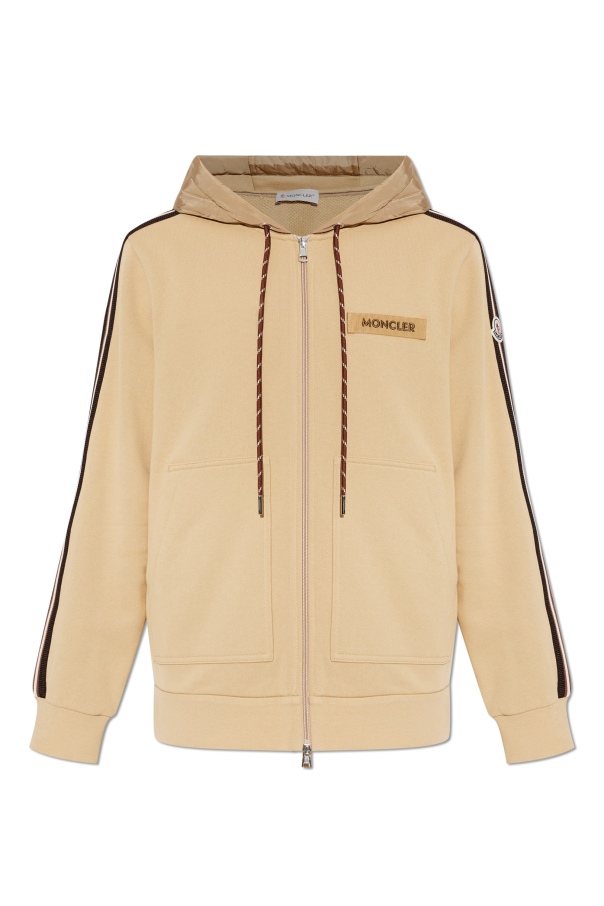 Moncler beige Sweatshirt with logo patch 1