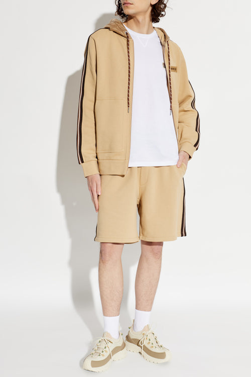 Moncler beige Sweatshirt with logo patch 2
