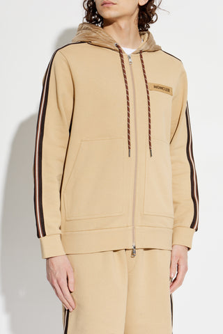 Moncler beige Sweatshirt with logo patch 3