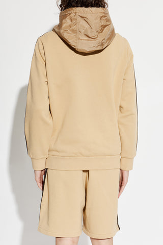 Moncler beige Sweatshirt with logo patch 4