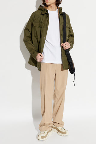 Moncler BROWN Trousers with logo patch 2