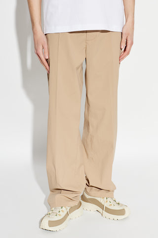 Moncler BROWN Trousers with logo patch 3