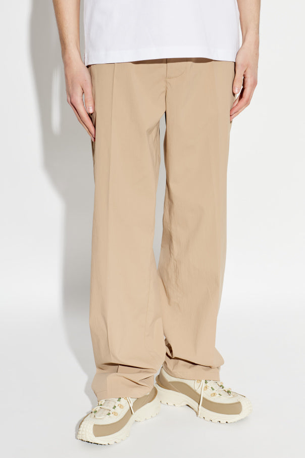 Moncler BROWN Trousers with logo patch 3