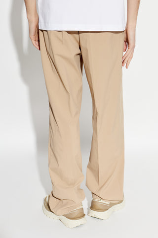 Moncler BROWN Trousers with logo patch 4