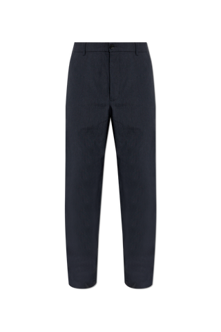 Moncler NAVY BLUE Trousers with logo patch 1