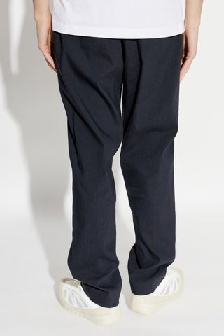 Moncler NAVY BLUE Trousers with logo patch 4