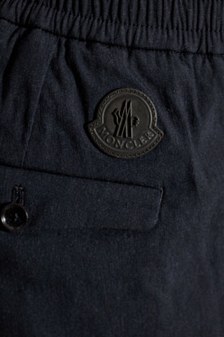 Moncler NAVY BLUE Trousers with logo patch 5