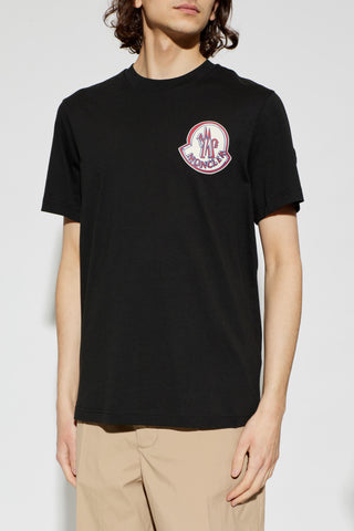 Moncler BLACK T-shirt with printed logo 3