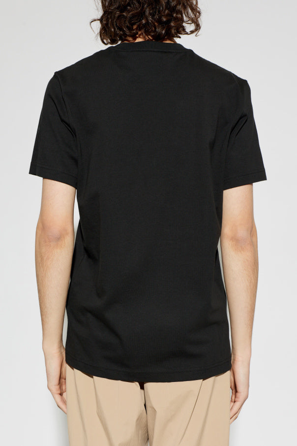 Moncler BLACK T-shirt with printed logo 4