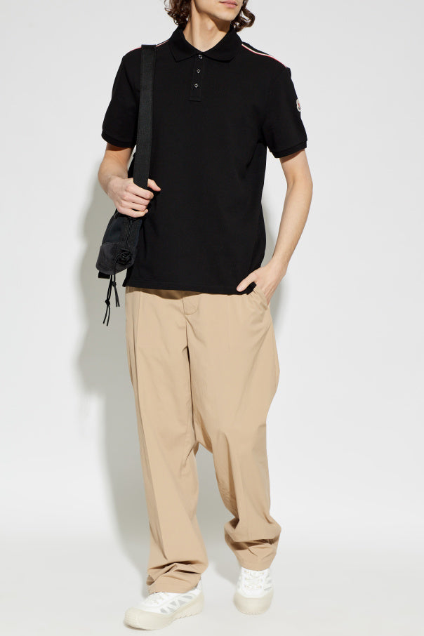 Moncler BLACK Polo with logo patch 2