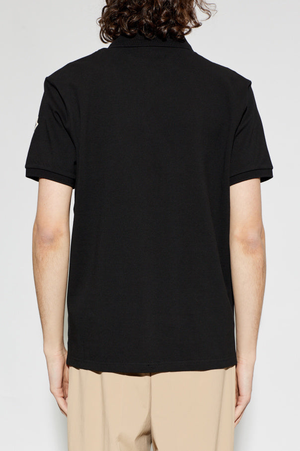 Moncler BLACK Polo with logo patch 4