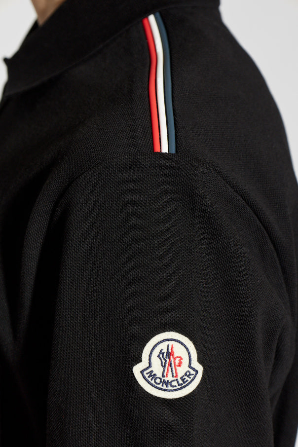 Moncler BLACK Polo with logo patch 5
