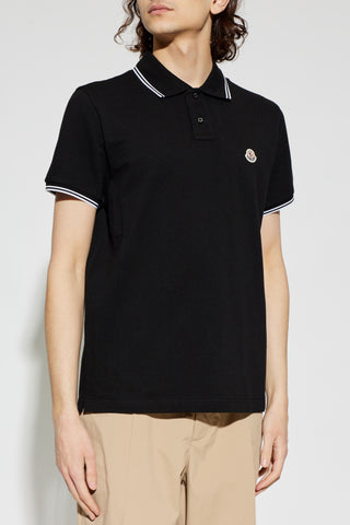 Moncler BLACK Polo with logo patch 3