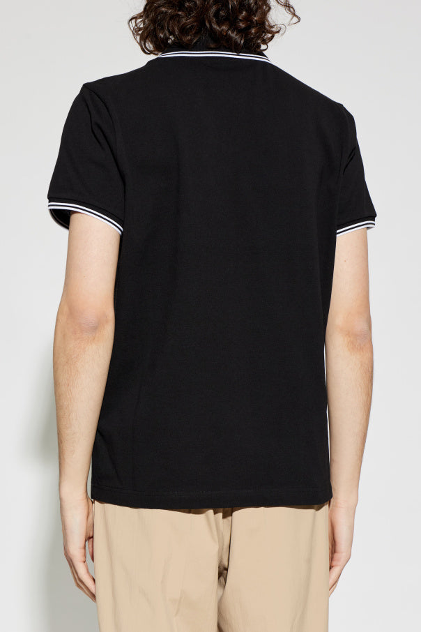 Moncler BLACK Polo with logo patch 4