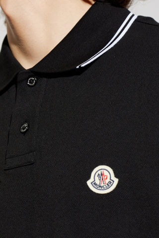 Moncler BLACK Polo with logo patch 5