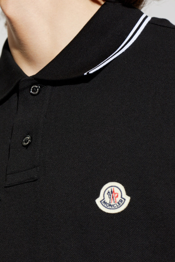 Moncler BLACK Polo with logo patch 5