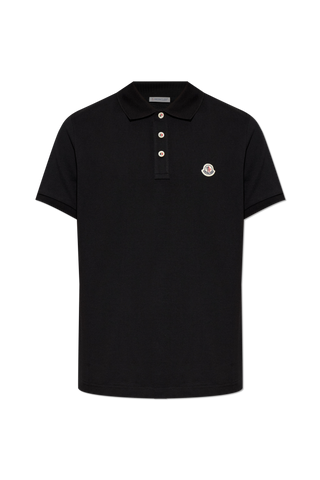 Moncler BLACK Polo with logo patch 1