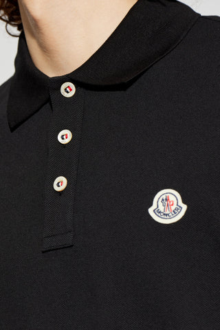 Moncler BLACK Polo with logo patch 5