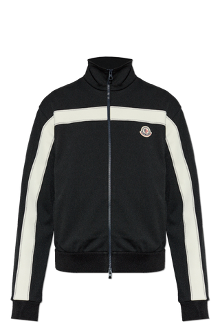 Moncler BLACK Sweatshirt with logo patch 1