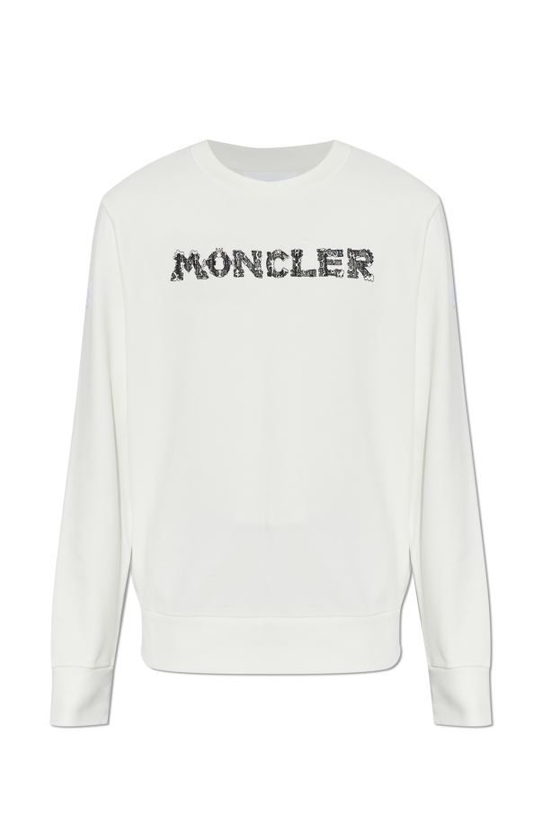 Moncler WHITE Sweatshirt with logo 1