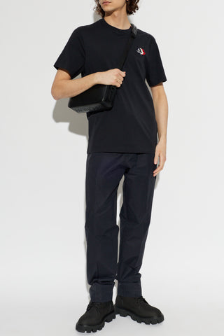 Moncler BLACK T-shirt with logo patch 2