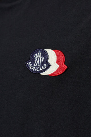 Moncler BLACK T-shirt with logo patch 5
