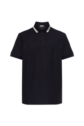 Moncler BLACK Polo shirt with logo patch 1