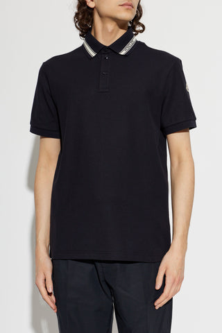 Moncler BLACK Polo shirt with logo patch 3