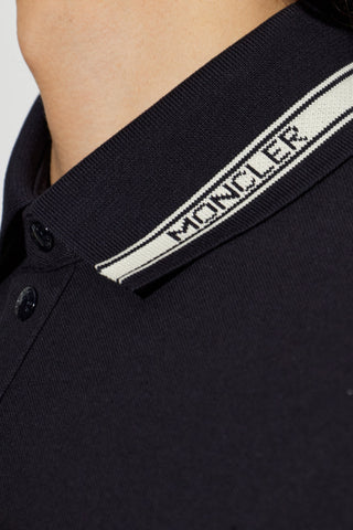 Moncler BLACK Polo shirt with logo patch 5