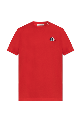 Moncler RED T-shirt with logo patch 1