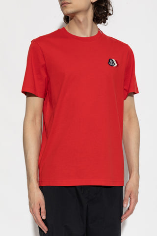 Moncler RED T-shirt with logo patch 3