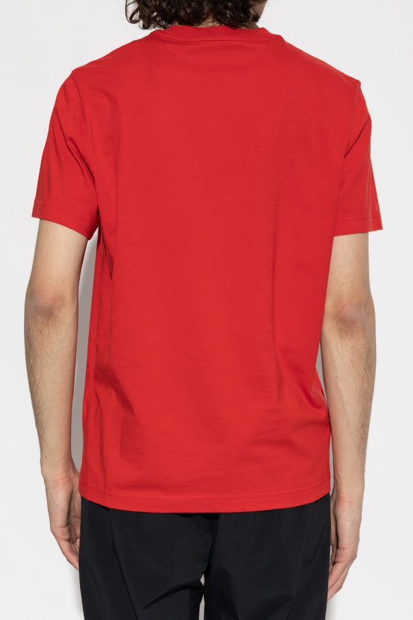 Moncler RED T-shirt with logo patch 4