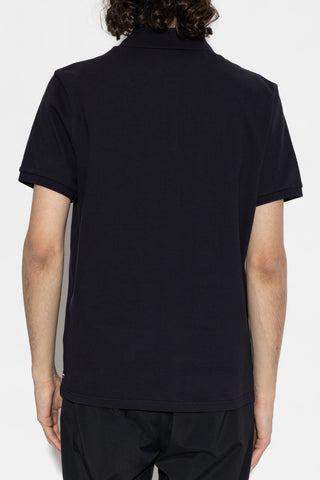 Moncler NAVY BLUE Polo with logo patch 4
