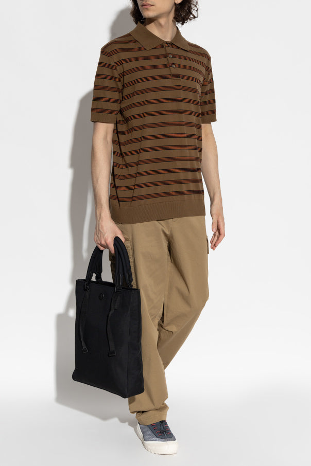 Moncler BROWN Polo with logo patch 2