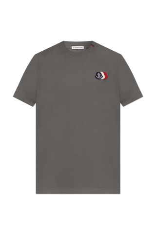 Moncler GREY T-shirt with logo patch 1