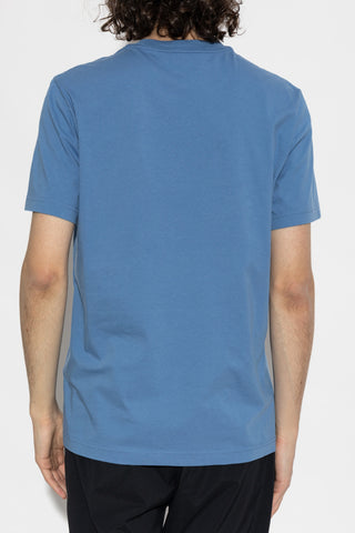 Moncler BLUE T-shirt with logo patch 4