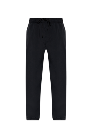 Moncler BLACK Trousers with logo patch 1
