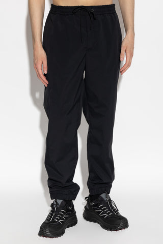Moncler BLACK Trousers with logo patch 3