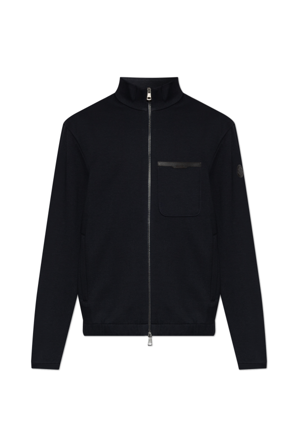 Moncler BLACK Sweatshirt with logo patch 1