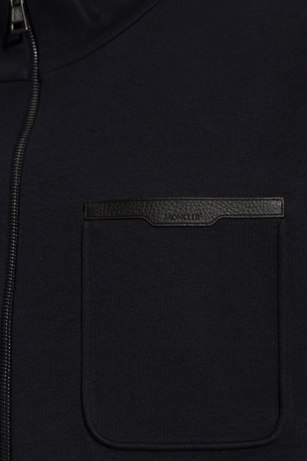 Moncler BLACK Sweatshirt with logo patch 5